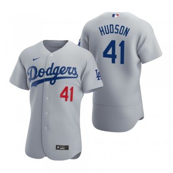 Men's Los Angeles Dodgers Daniel Hudson Gray Authentic Alternate Jersey