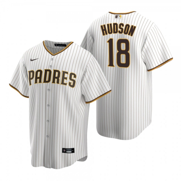 San Diego Padres Daniel Hudson Nike White Brown Replica Home Jersey