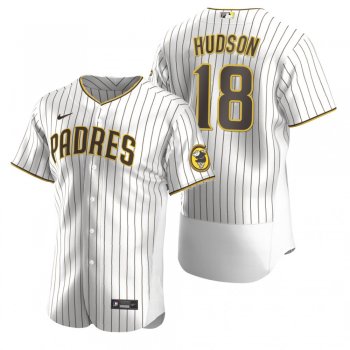 Men's San Diego Padres Daniel Hudson Nike White Brown Authentic Alternate Jersey