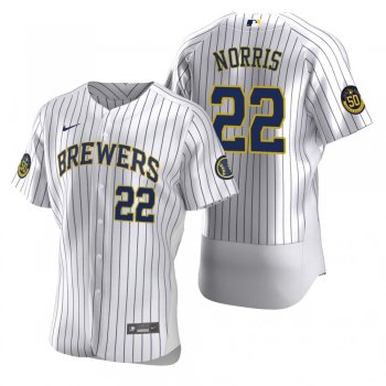 Men's Milwaukee Brewers Daniel Norris Nike White Authentic Home Jersey