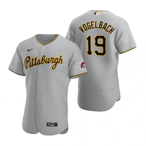 Men's Pittsburgh Pirates Daniel Vogelbach Gray Authentic Road Jersey