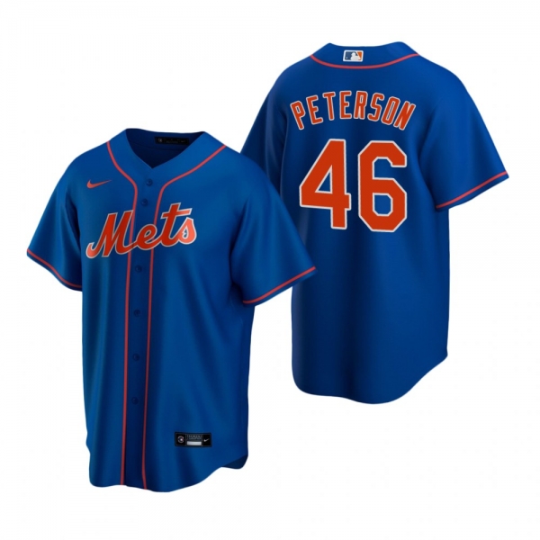 New York Mets David Peterson Nike Royal Replica Jersey