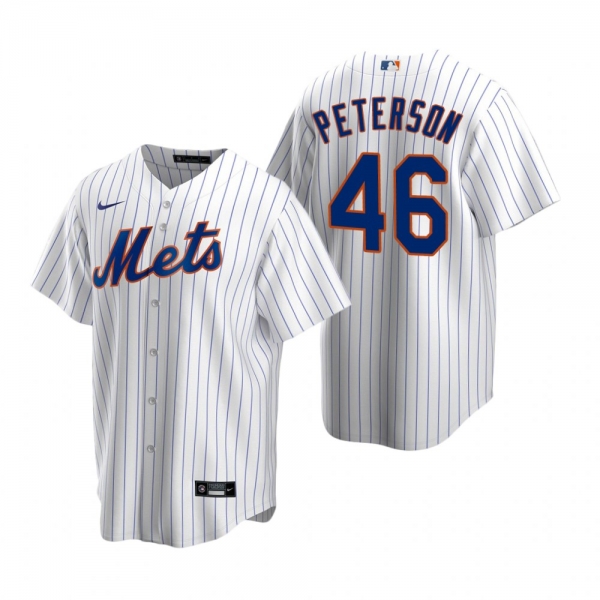 New York Mets David Peterson Nike White Replica Home Jersey