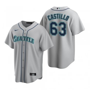 Men's Seattle Mariners Diego Castillo Nike Gray Replica Road Jersey