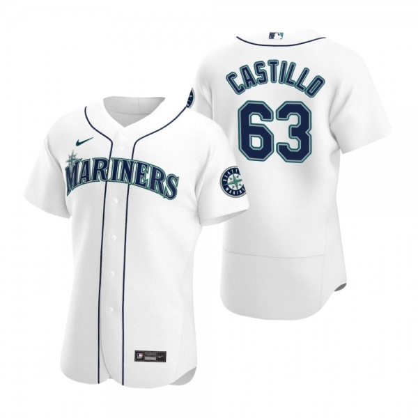 Men's Seattle Mariners Diego Castillo Nike White Authentic Home Jersey