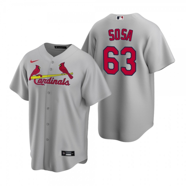 St. Louis Cardinals Edmundo Sosa Nike Gray Replica Road Jersey