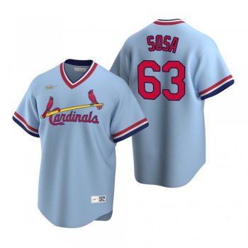 St. Louis Cardinals Edmundo Sosa Nike Light Blue Cooperstown Collection Road Jersey