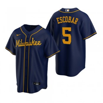 Milwaukee Brewers Eduardo Escobar Nike Navy Replica Alternate Jersey