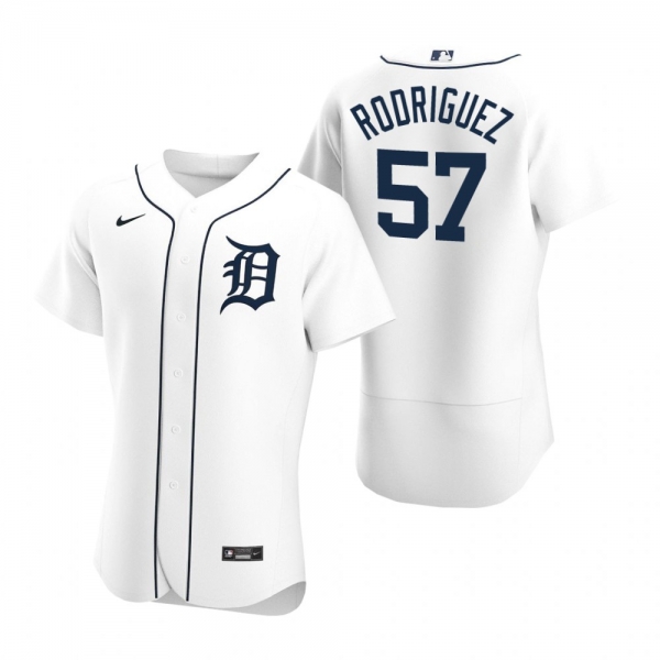 Men's Detroit Tigers Eduardo Rodriguez White Authentic Home Jersey