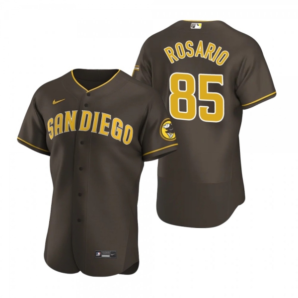 Men's San Diego Padres Eguy Rosario Brown Authentic Road Jersey