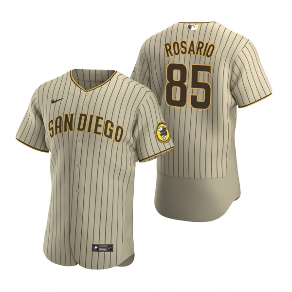 Men's San Diego Padres Eguy Rosario Tan Brown Authentic Alternate Jersey