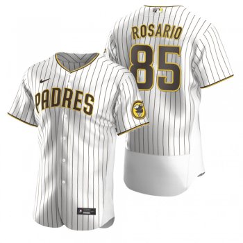 Men's San Diego Padres Eguy Rosario White Brown Authentic Alternate Jersey