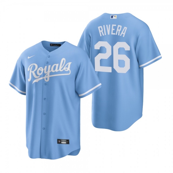 Kansas City Royals Emmanuel Rivera Nike Blue Replica Alternate Jersey