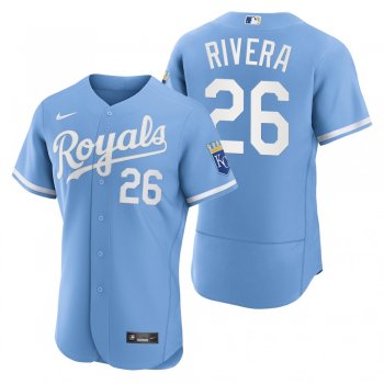 Men's Kansas City Royals Emmanuel Rivera Powder Blue Authentic Jersey