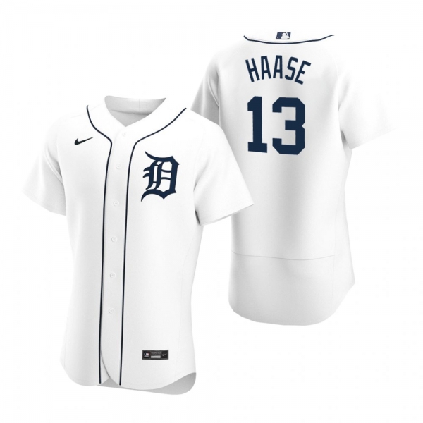 Men's Detroit Tigers Eric Haase Nike White Authentic Home Jersey