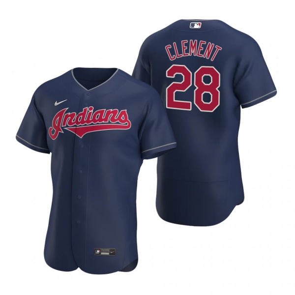 Men's Cleveland Indians Ernie Clement Nike Navy Authentic Jersey