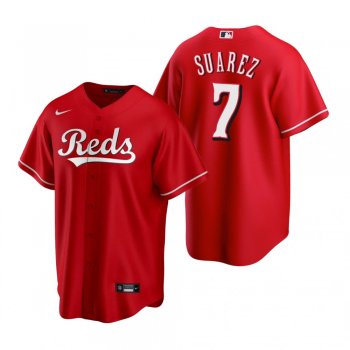 Men's Cincinnati Reds Eugenio Suarez Nike Scarlet Replica Jersey