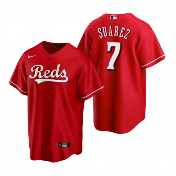 Men's Cincinnati Reds Eugenio Suarez Nike Scarlet Replica Jersey