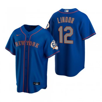 New York Mets Francisco Lindor Nike Royal 60th Anniversary Replica Jersey