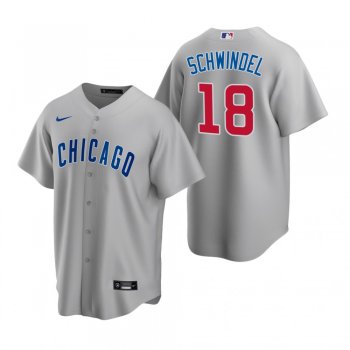 Chicago Cubs Frank Schwindel Nike Gray Replica Road Jersey