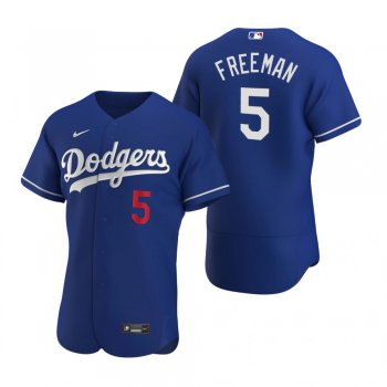 Men's Los Angeles Dodgers Freddie Freeman Royal Authentic Alternate Jersey