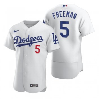 Men's Los Angeles Dodgers Freddie Freeman White Authentic Home Jersey