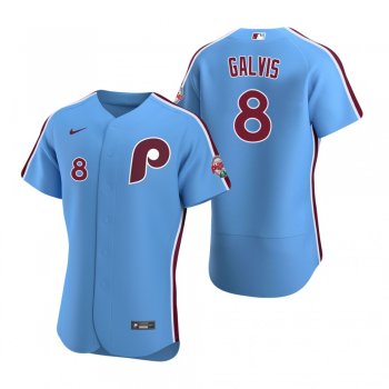 Men's Philadelphia Phillies Freddy Galvis Nike Light Blue Authentic Alternate Jersey