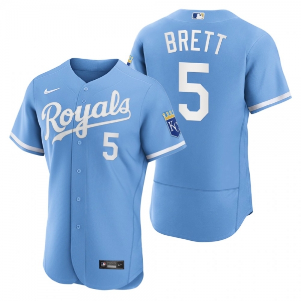 Men's Kansas City Royals George Brett Powder Blue 2022 Authentic Jersey