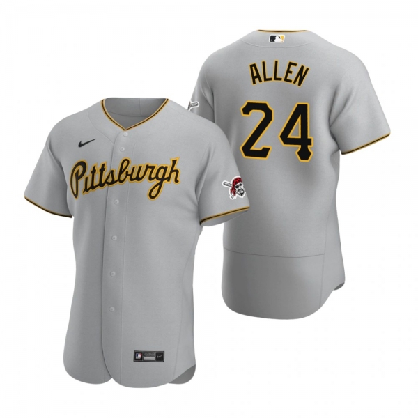 Men's Pittsburgh Pirates Greg Allen Gray Authentic Road Jersey