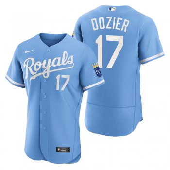 Men's Kansas City Royals Hunter Dozier Powder Blue 2022 Authentic Jersey