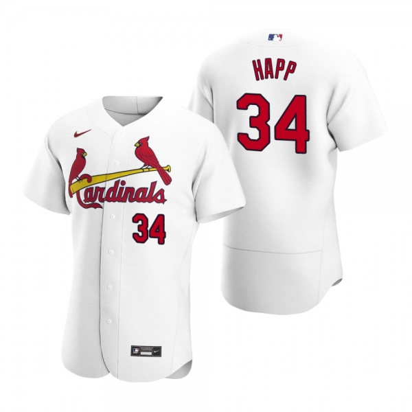 Men's St. Louis Cardinals J.A. Happ Nike White Authentic Home Jersey