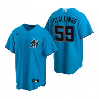 Miami Marlins Jacob Stallings Nike Blue Replica Alternate Jersey