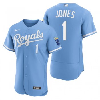 Men's Kansas City Royals JaCoby Jones Powder Blue Authentic Jersey