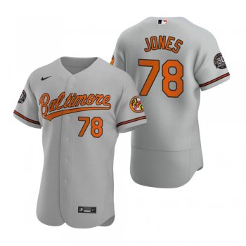 Men's Baltimore Orioles Jahmai Jones Nike Gray 30th Anniversary Authentic Jersey