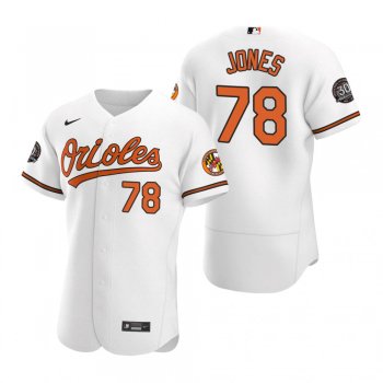 Men's Baltimore Orioles Jahmai Jones Nike White 30th Anniversary Authentic Jersey