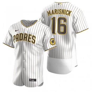 Men's San Diego Padres Jake Marisnick Nike White Brown Authentic Alternate Jersey