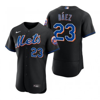 Men's New York Mets Javier Baez Black 2022 Authentic Alternate Jersey