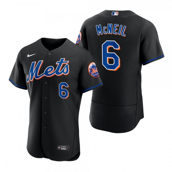 Men's New York Mets Jeff McNeil Black 2022 Authentic Alternate Jersey