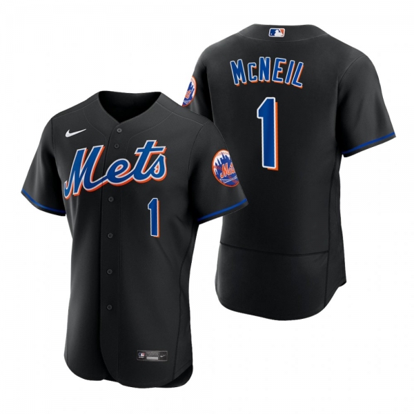 Men's New York Mets Jeff McNeil Black Authentic Alternate Jersey