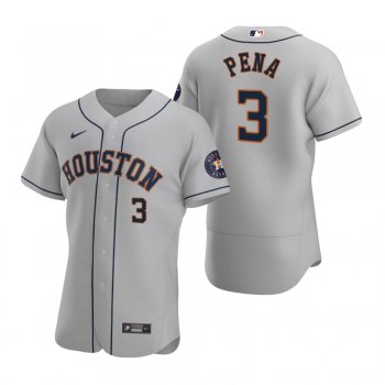 Men's Houston Astros Jeremy Pena Gray Authentic Road Jersey