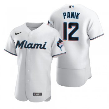 Men's Miami Marlins Joe Panik Nike White Authentic Home Jersey