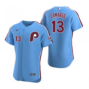 Men's Philadelphia Phillies Johan Camargo Light Blue Authentic Alternate Jersey