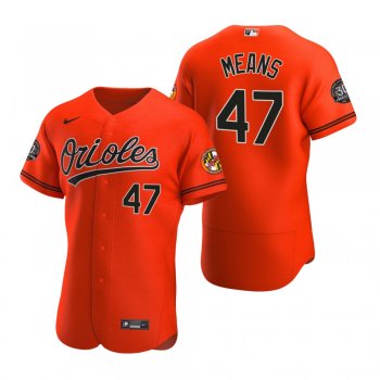 Men's Baltimore Orioles John Means Nike Orange 30th Anniversary Authentic Jersey