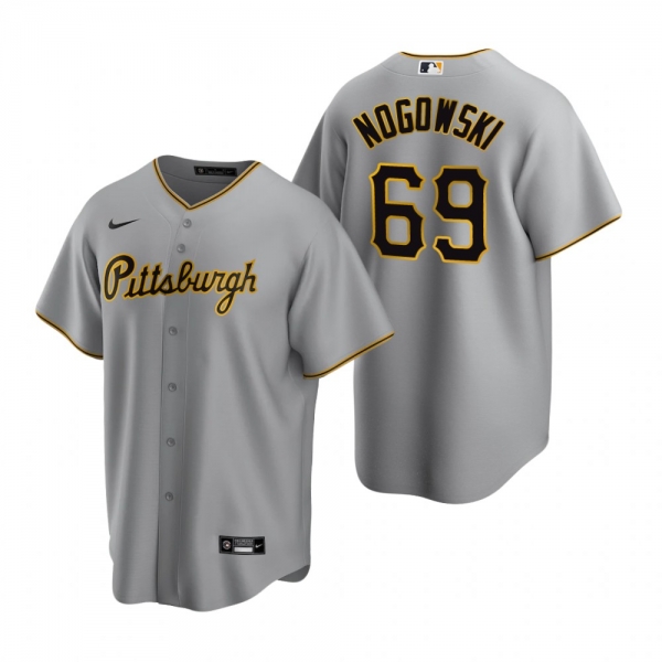 Pittsburgh Pirates John Nogowski Nike Gray Replica Road Jersey