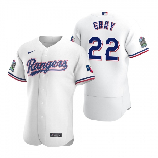 Men's Texas Rangers Jon Gray White Authentic Home Jersey