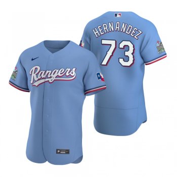 Men's Texas Rangers Jonathan Hernandez Light Blue Authentic Alternate Jersey