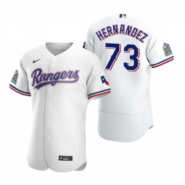 Men's Texas Rangers Jonathan Hernandez White Authentic Home Jersey