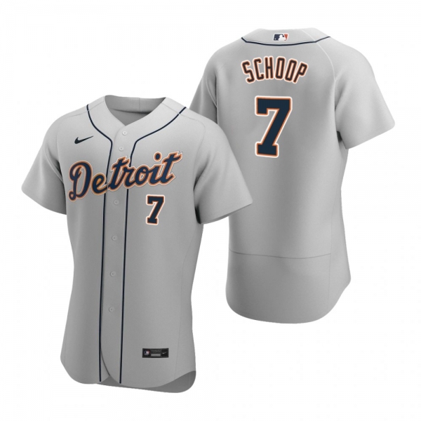 Men's Detroit Tigers Jonathan Schoop Nike Gray Authentic Road Jersey