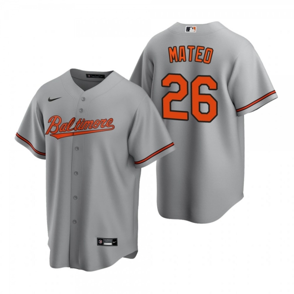 Baltimore Orioles Jorge Mateo Nike Gray Replica Road Jersey