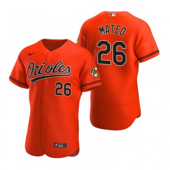 Men's Baltimore Orioles Jorge Mateo Nike Orange Authentic Alternate Jersey